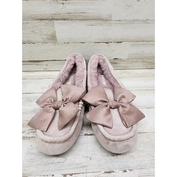Ugg Clara Glam Bow Slippers Size 5 Dusty Rose - Picture 1 of 7